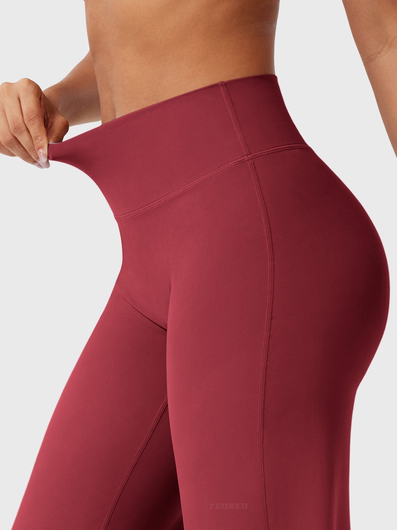 High-Waist Flared Pants – Stretch Straight-Leg with Hip-Contouring Fit