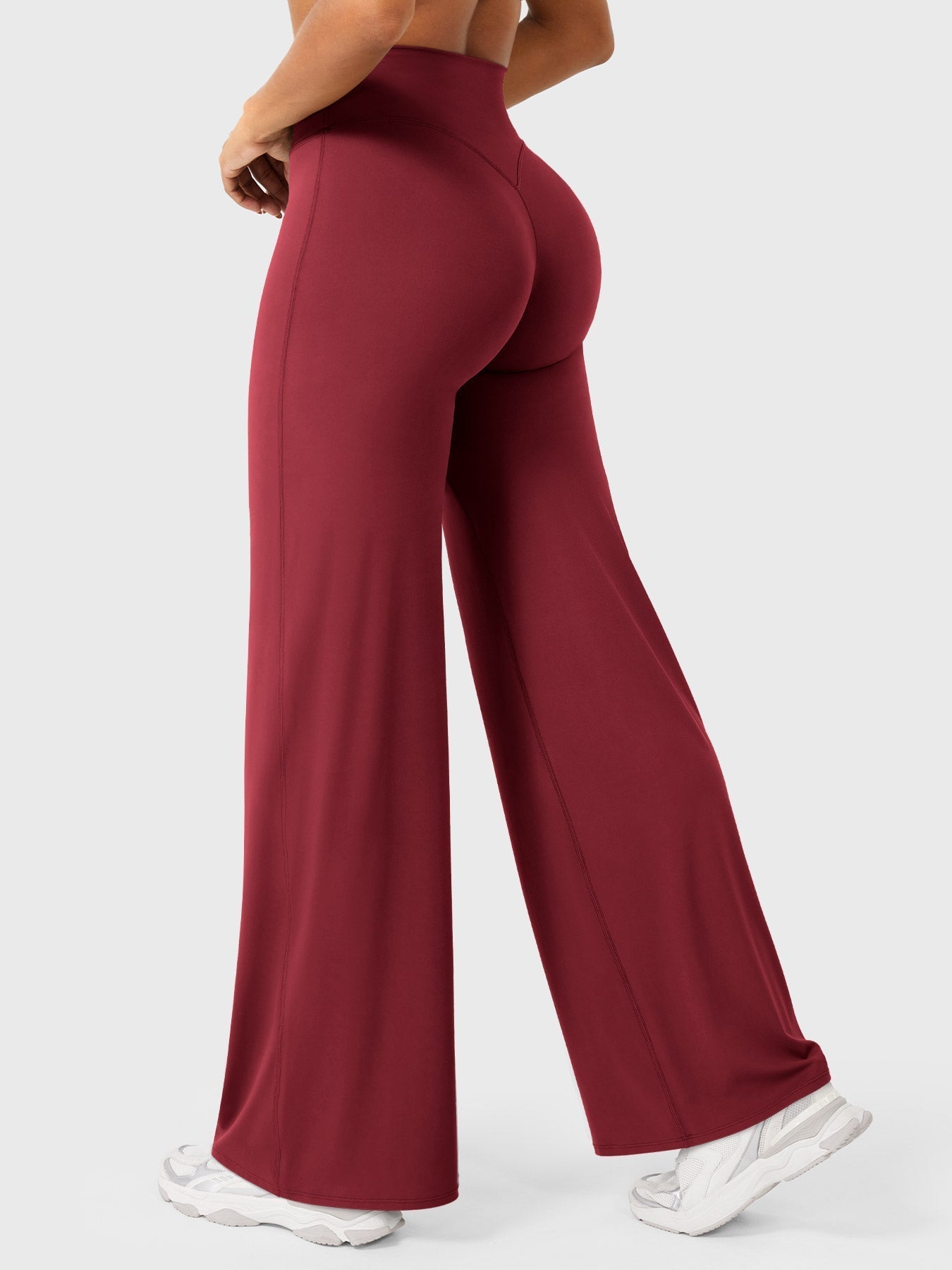 High-Waist Flared Pants – Stretch Straight-Leg with Hip-Contouring Fit