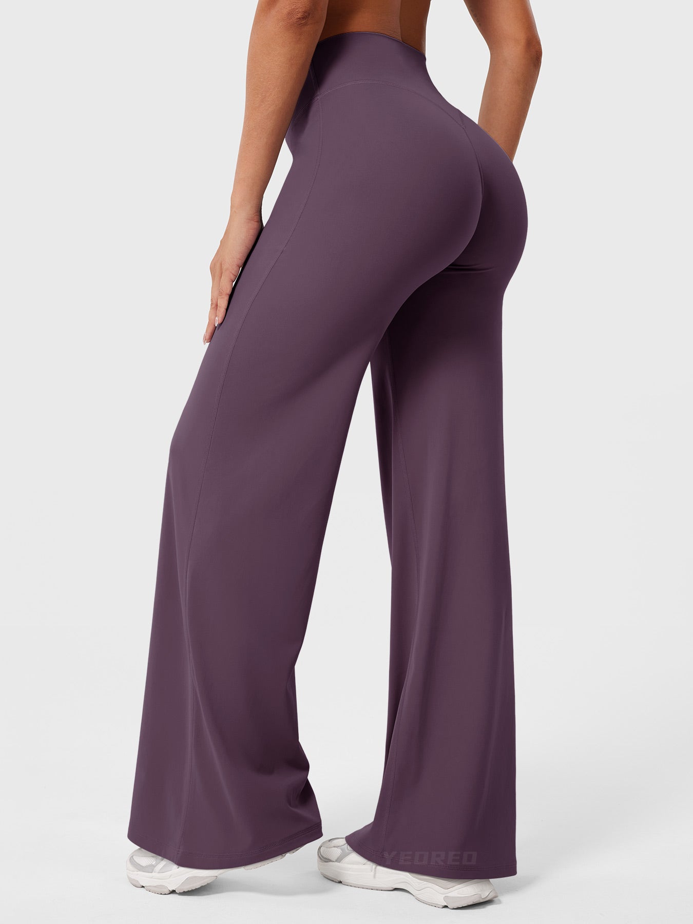 High-Waist Flared Pants – Stretch Straight-Leg with Hip-Contouring Fit