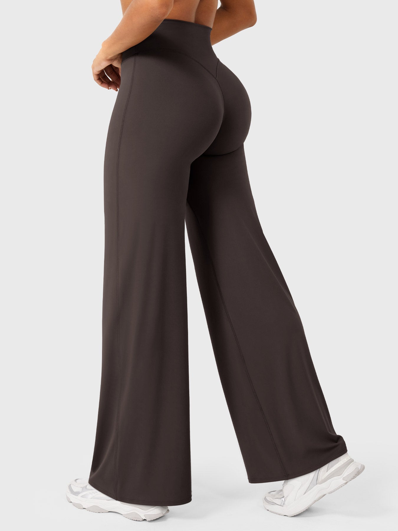 High-Waist Flared Pants – Stretch Straight-Leg with Hip-Contouring Fit