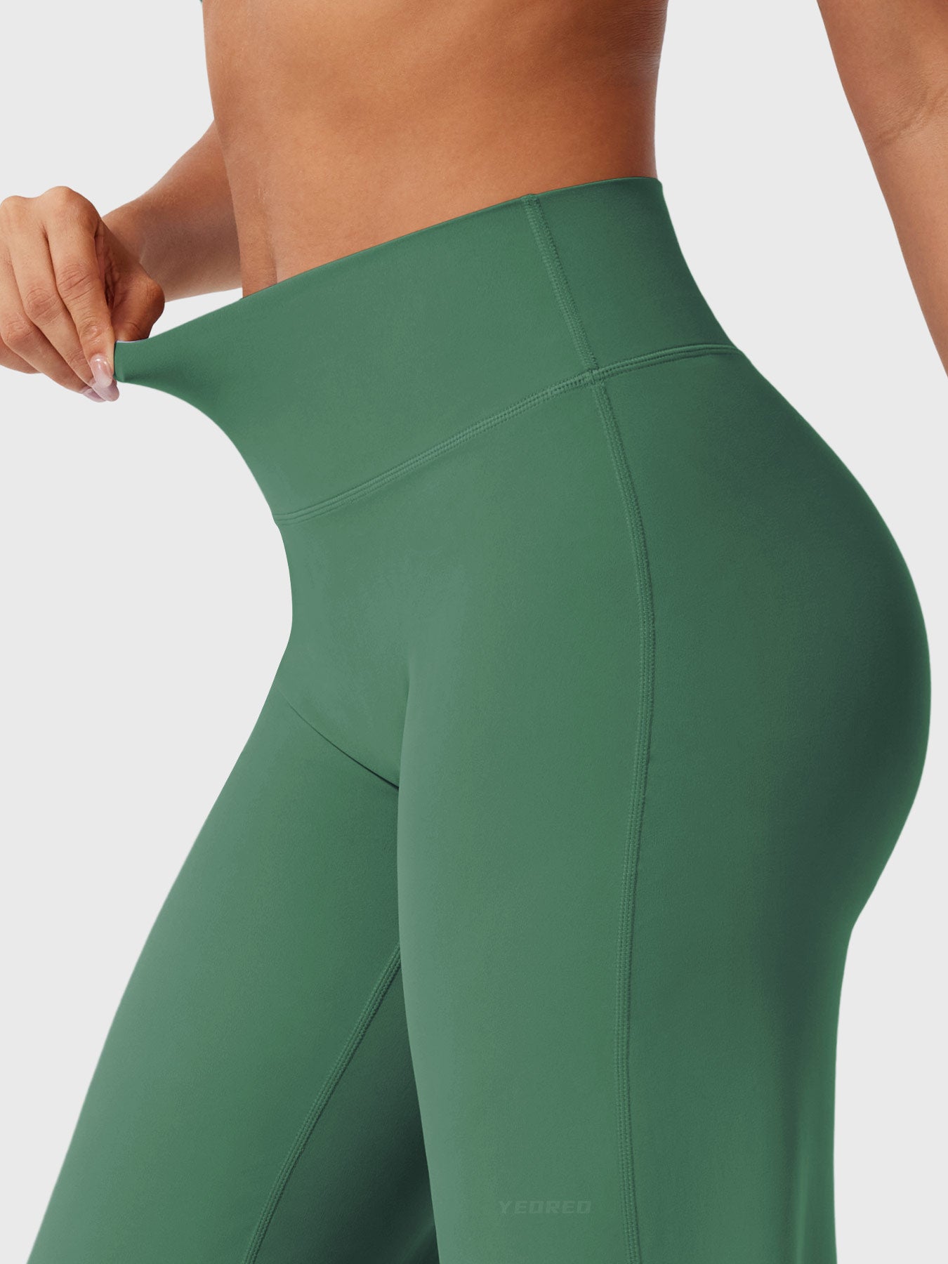 High-Waist Flared Pants – Stretch Straight-Leg with Hip-Contouring Fit