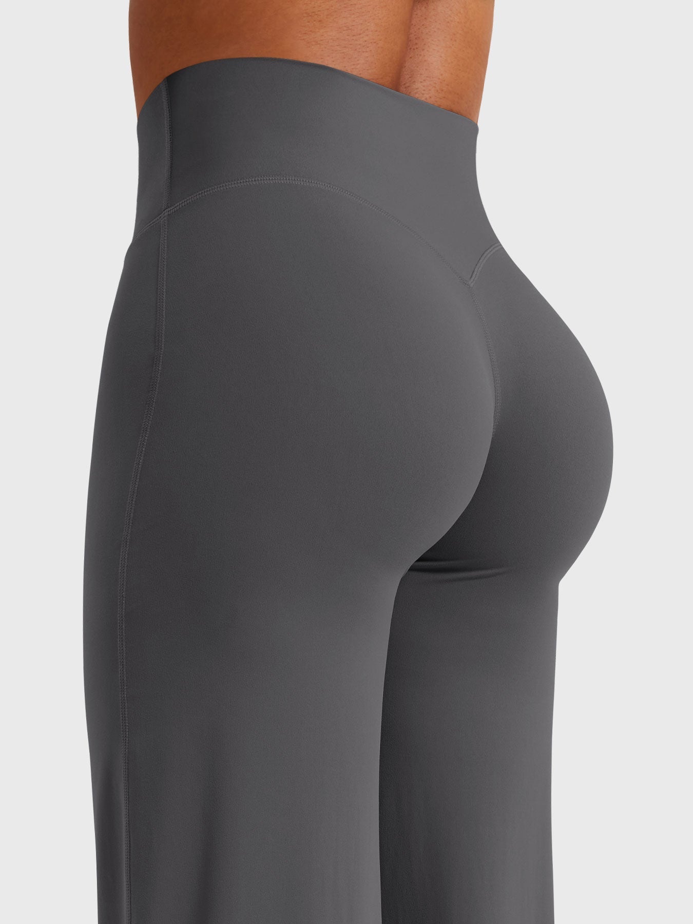 High-Waist Flared Pants – Stretch Straight-Leg with Hip-Contouring Fit