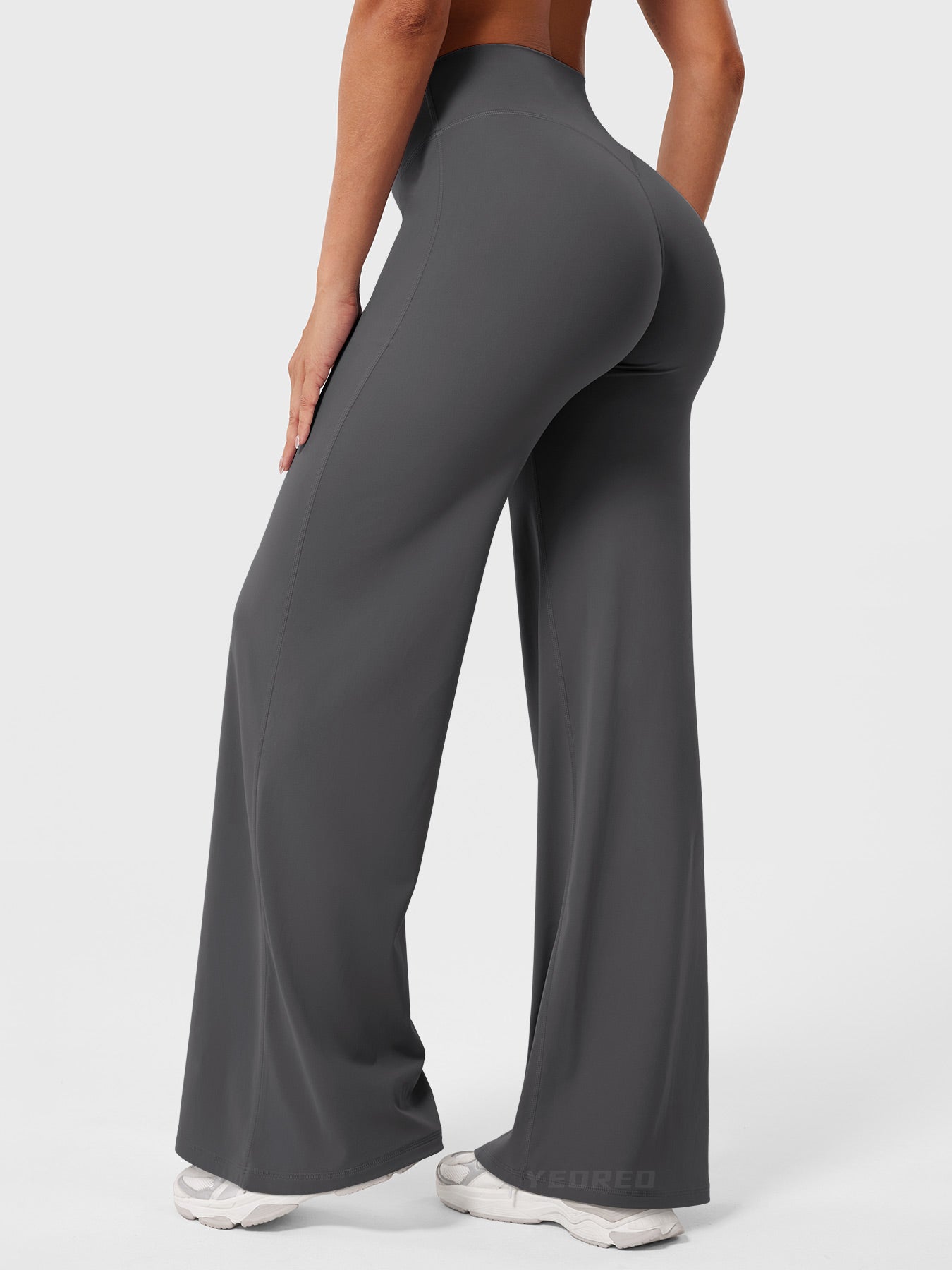 High-Waist Flared Pants – Stretch Straight-Leg with Hip-Contouring Fit