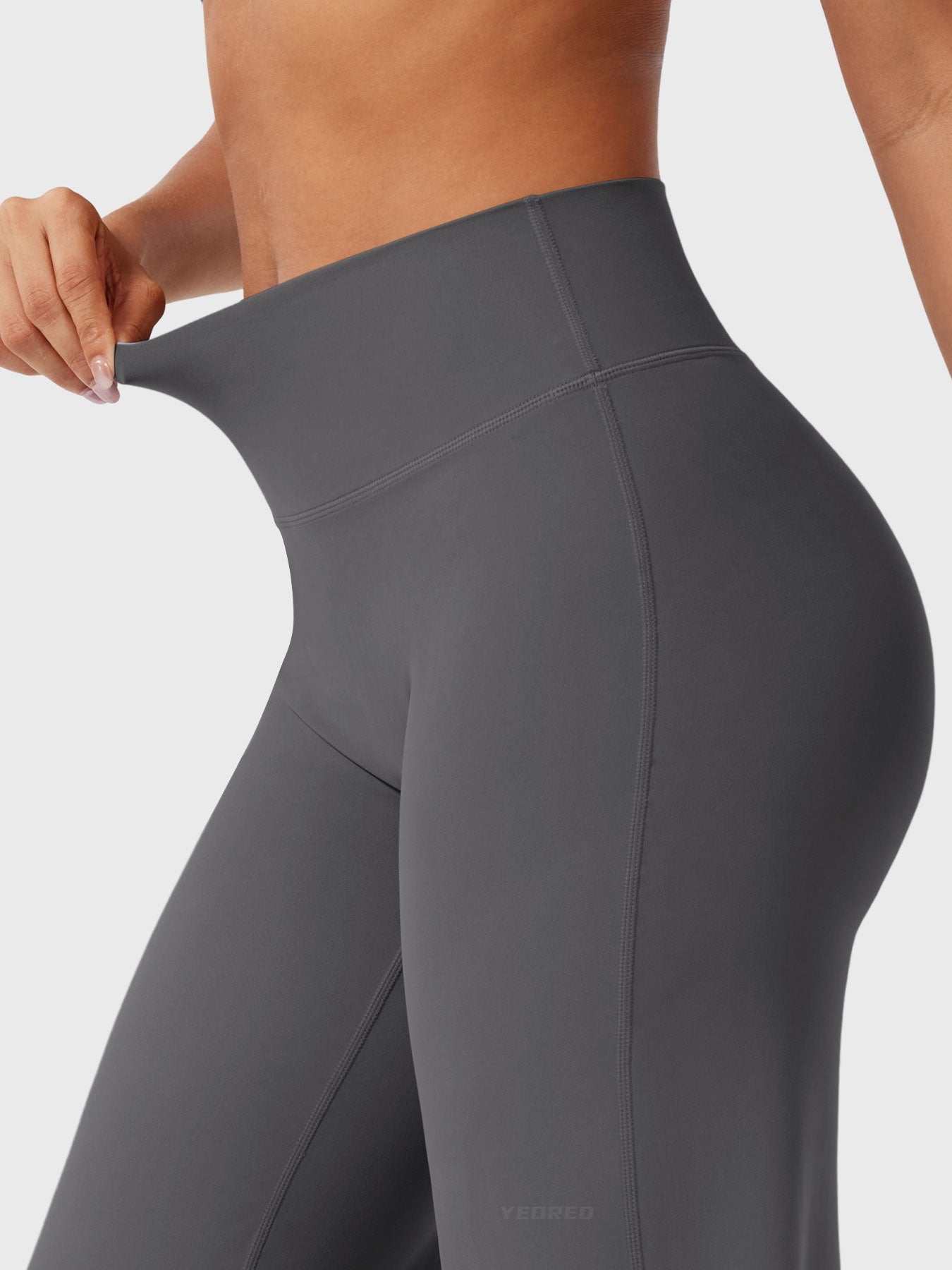 High-Waist Flared Pants – Stretch Straight-Leg with Hip-Contouring Fit