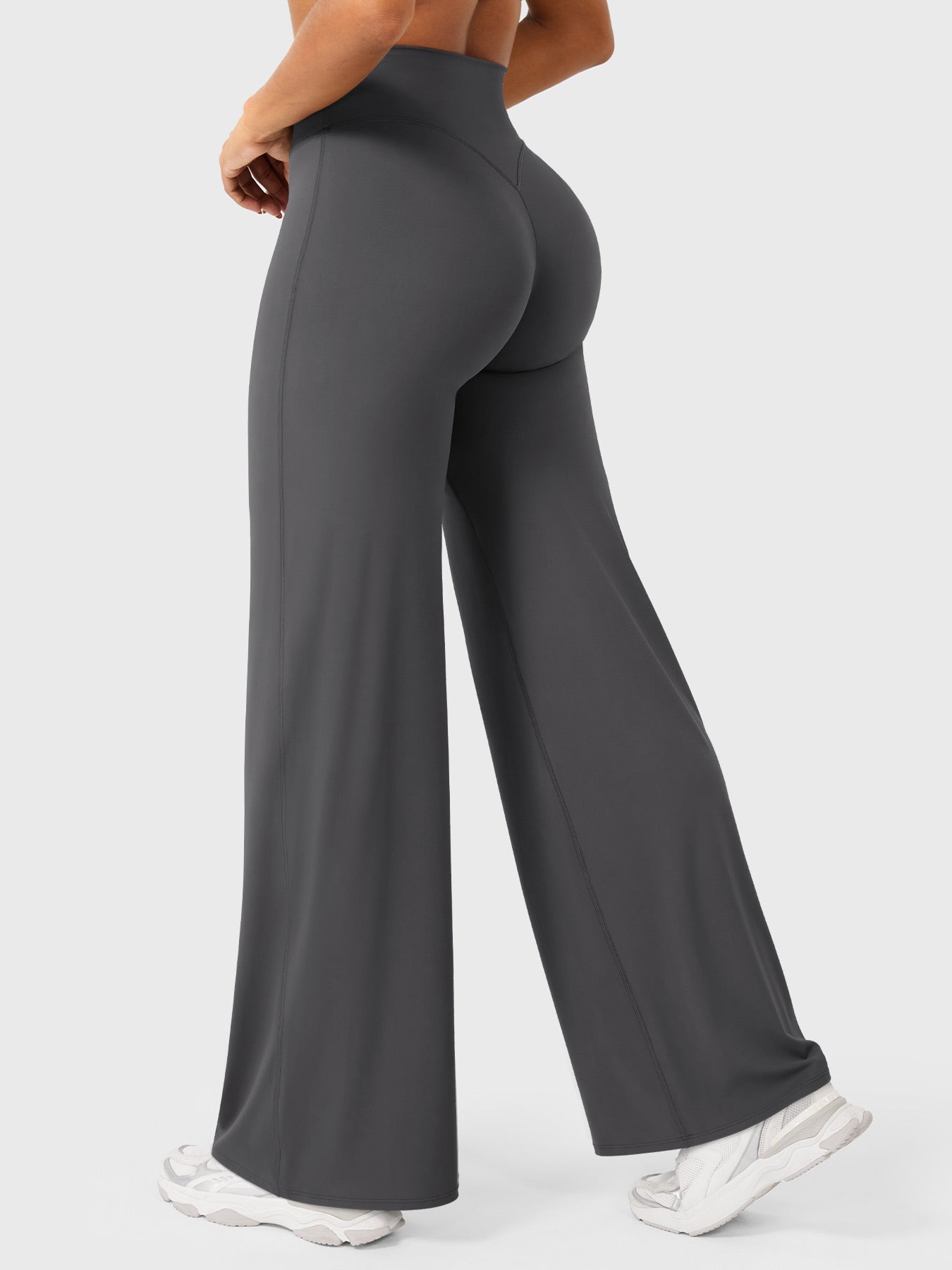 High-Waist Flared Pants – Stretch Straight-Leg with Hip-Contouring Fit