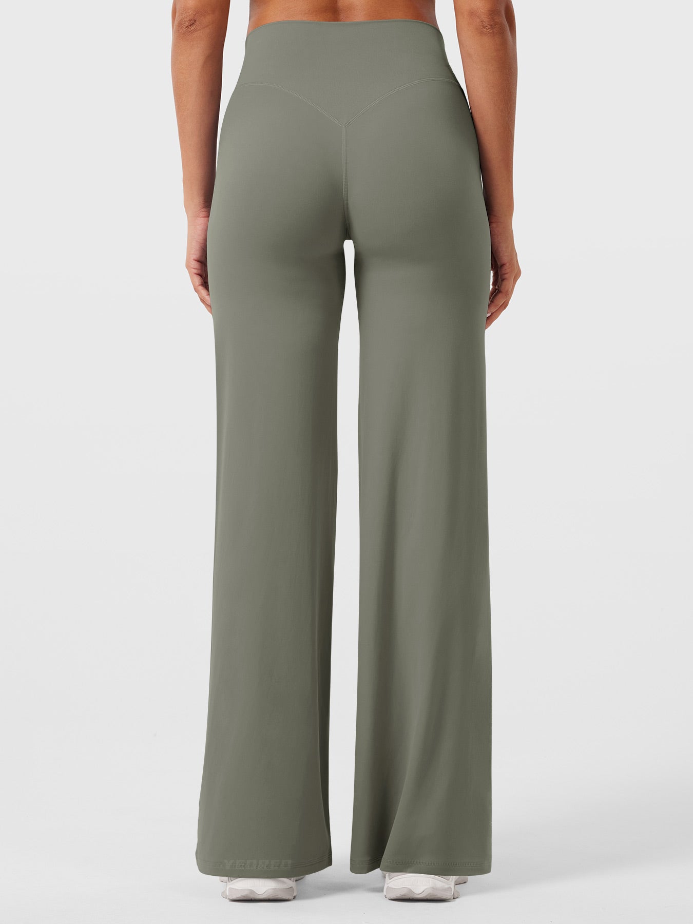 High-Waist Flared Pants – Stretch Straight-Leg with Hip-Contouring Fit