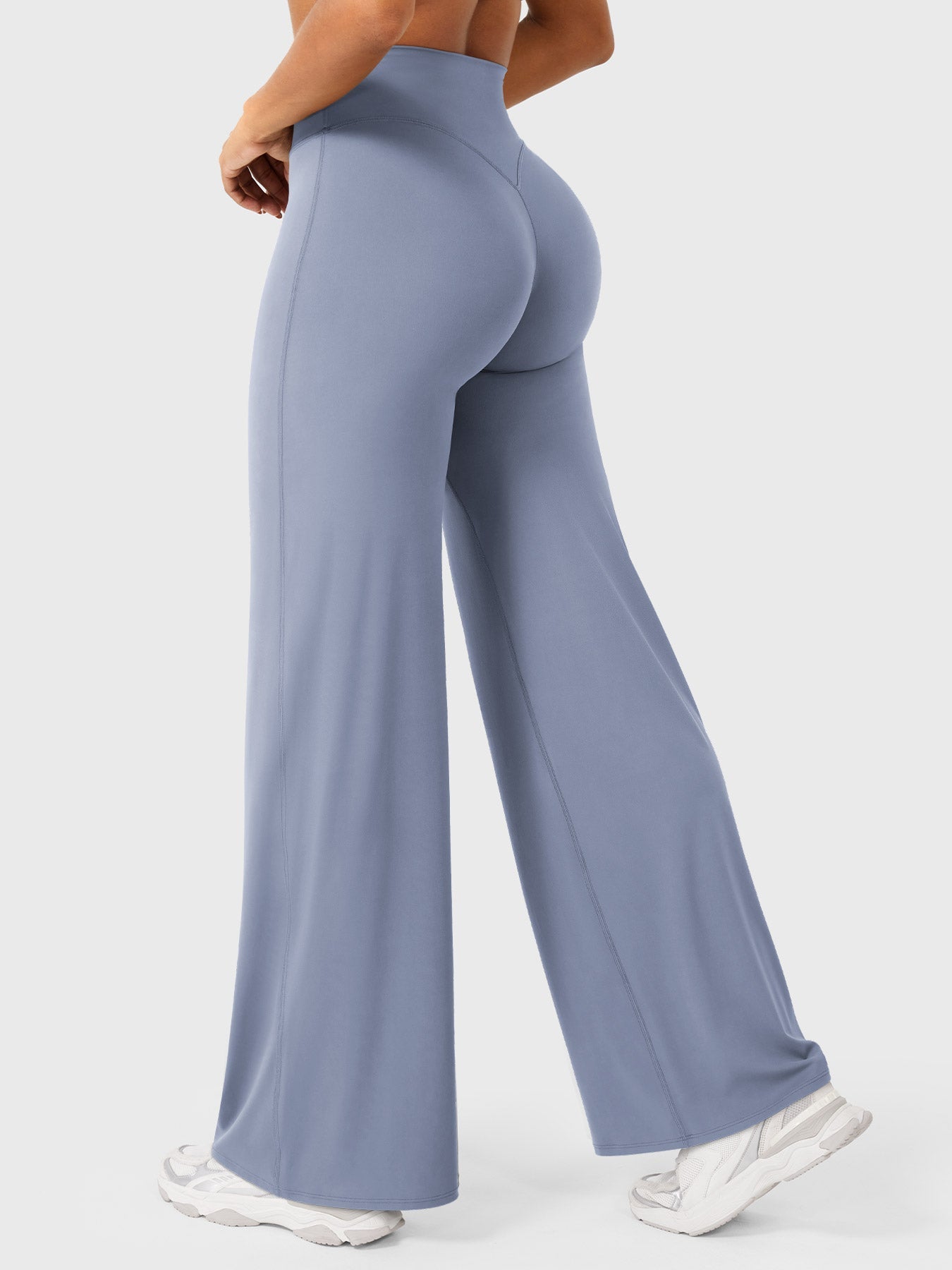 High-Waist Flared Pants – Stretch Straight-Leg with Hip-Contouring Fit