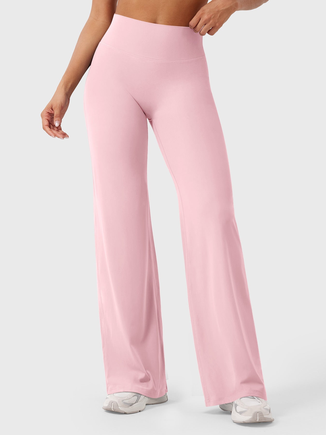 High-Waist Flared Pants – Stretch Straight-Leg with Hip-Contouring Fit