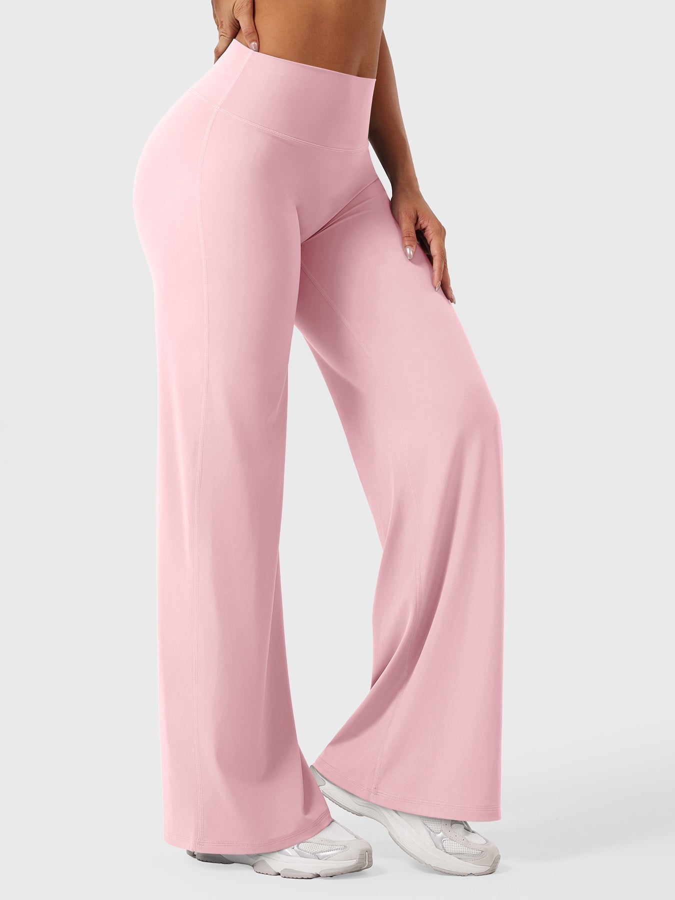 High-Waist Flared Pants – Stretch Straight-Leg with Hip-Contouring Fit