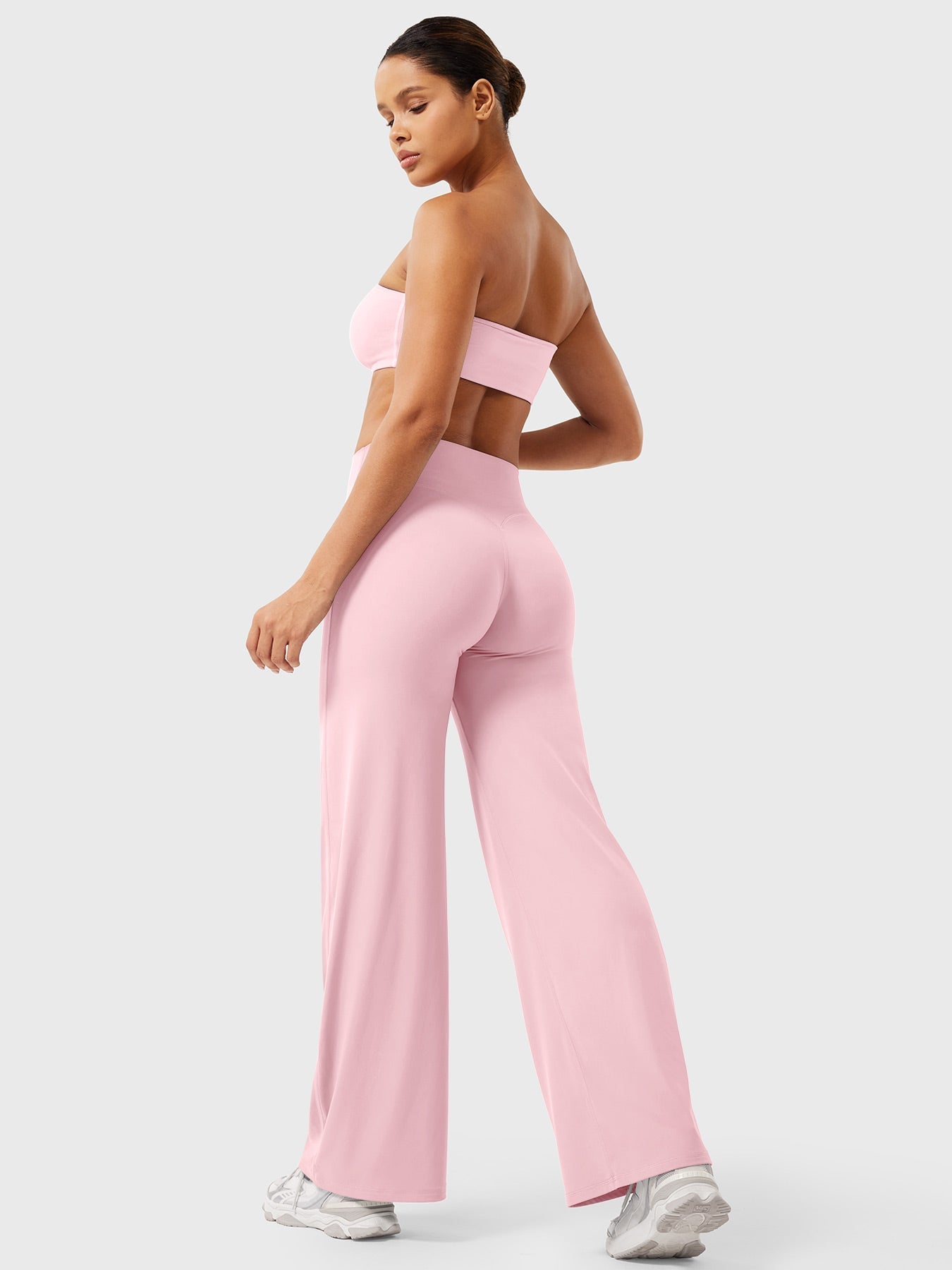 High-Waist Flared Pants – Stretch Straight-Leg with Hip-Contouring Fit