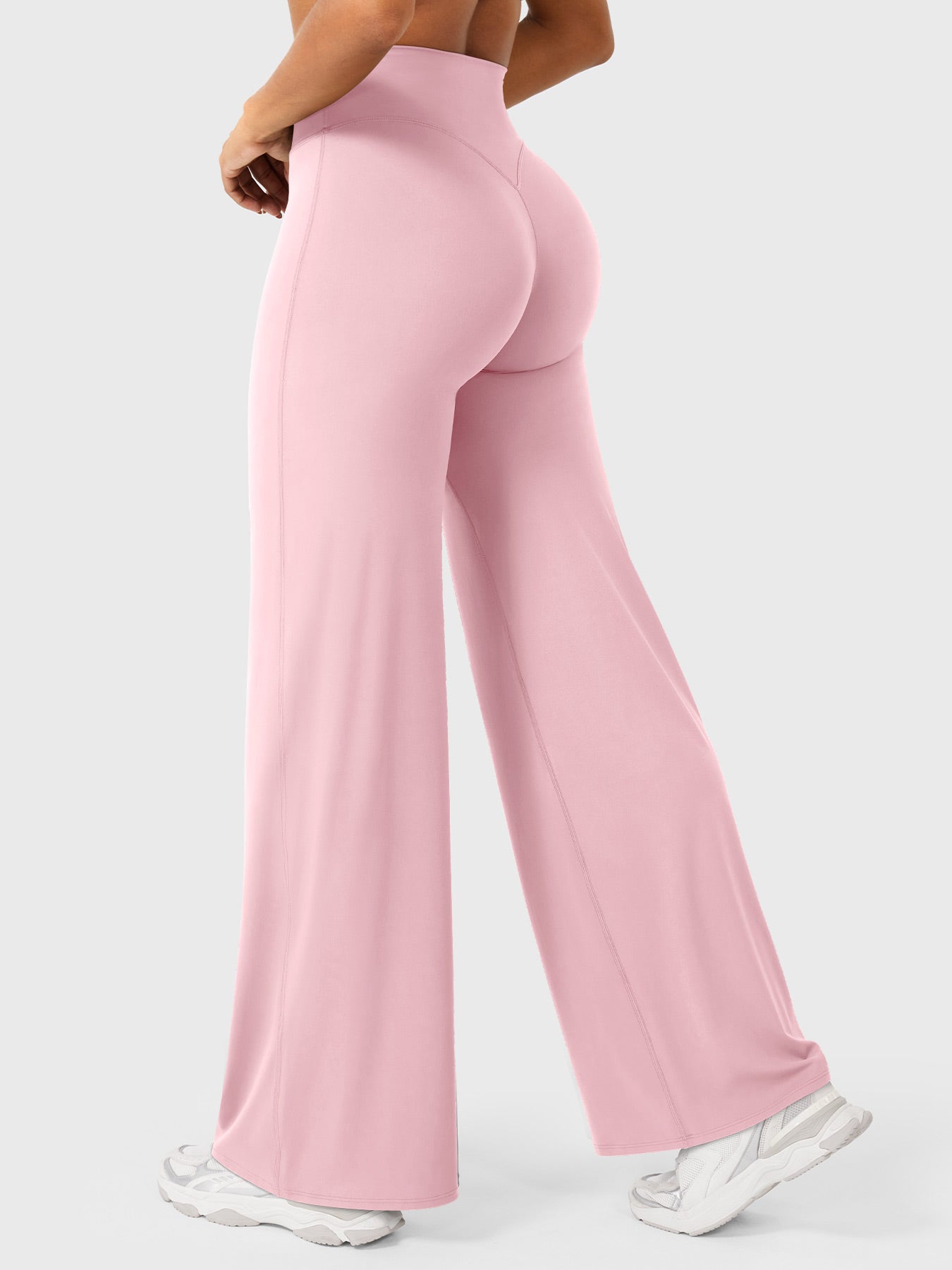 High-Waist Flared Pants – Stretch Straight-Leg with Hip-Contouring Fit