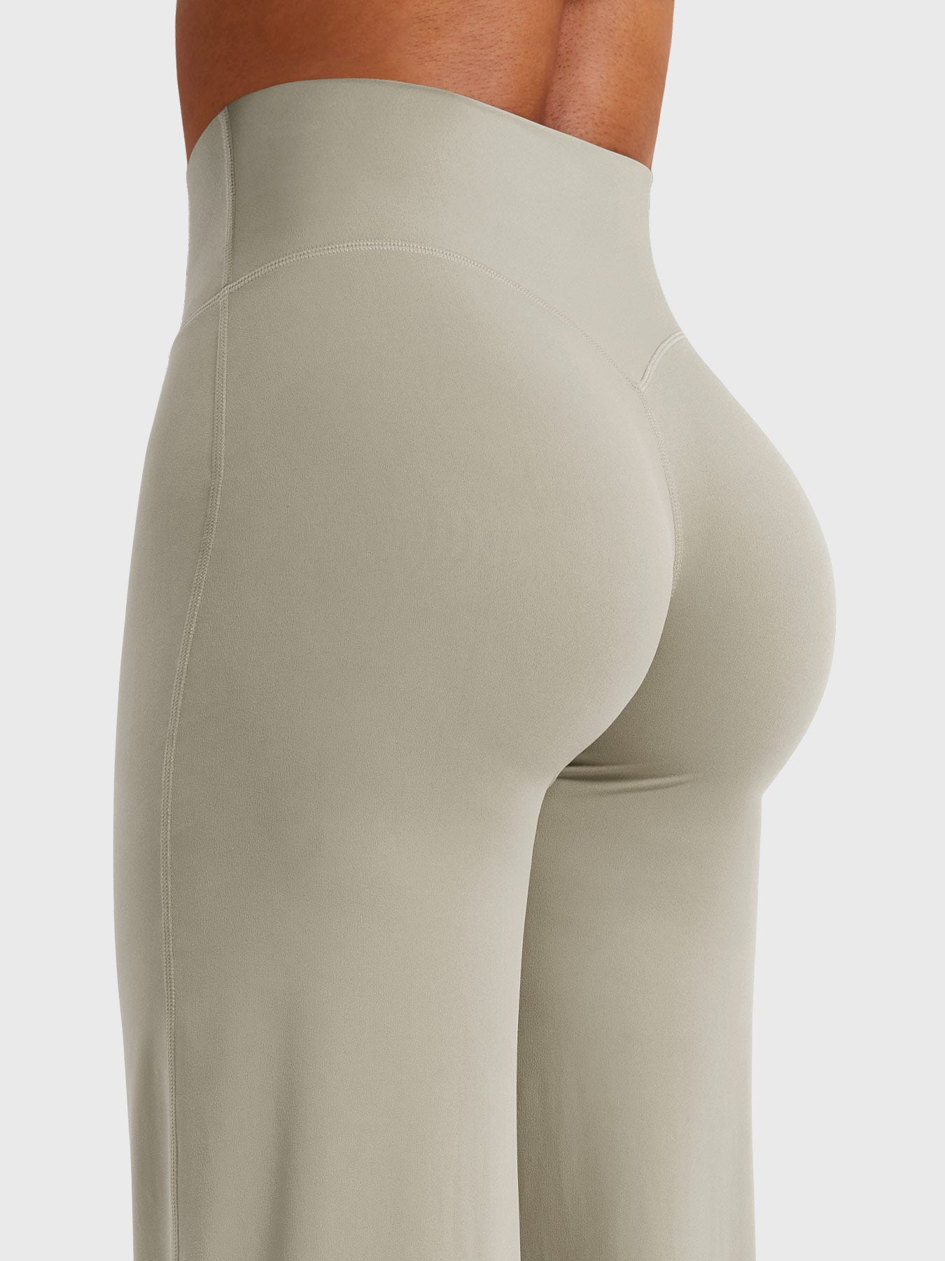 High-Waist Flared Pants – Stretch Straight-Leg with Hip-Contouring Fit