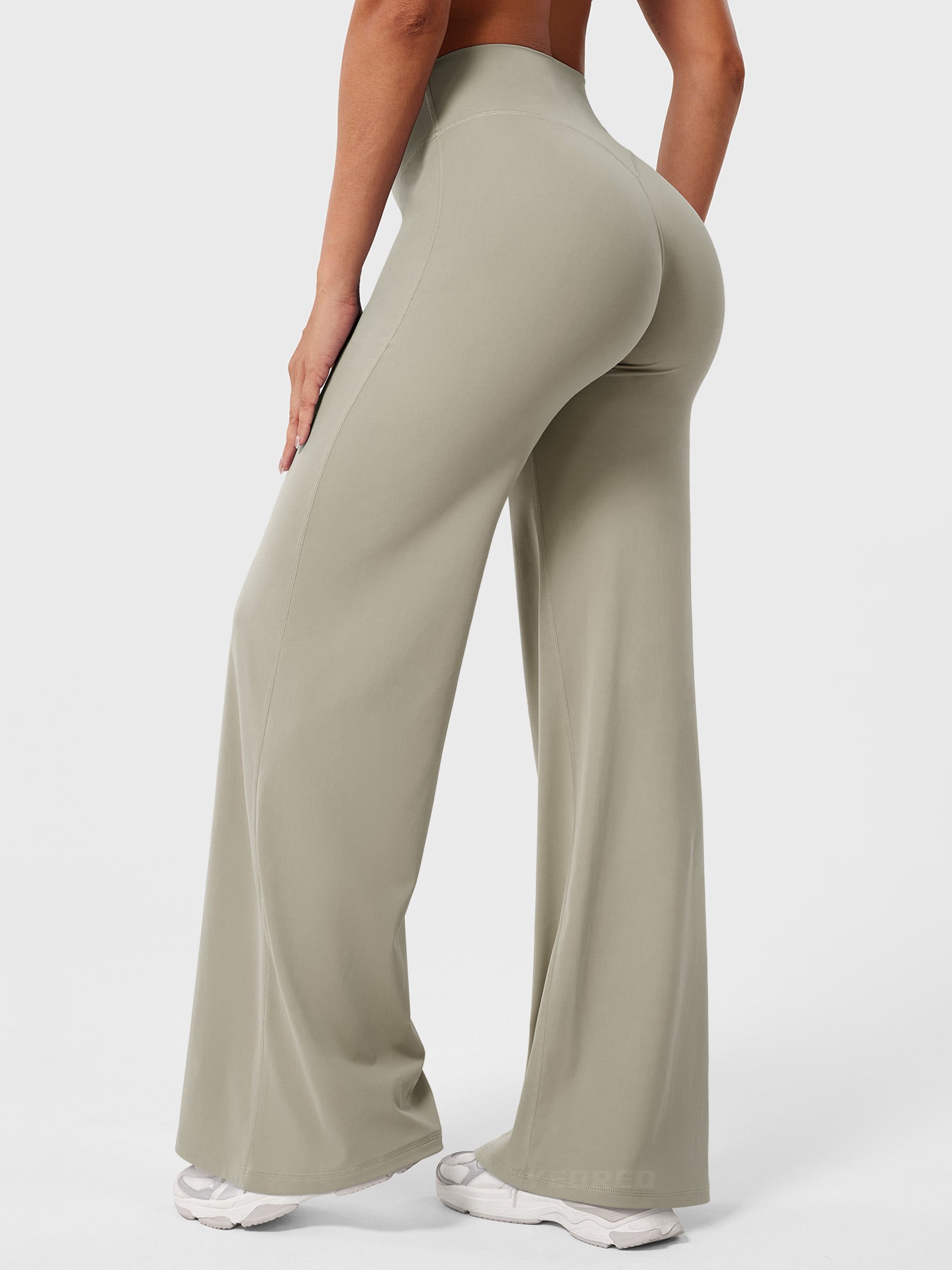 High-Waist Flared Pants – Stretch Straight-Leg with Hip-Contouring Fit