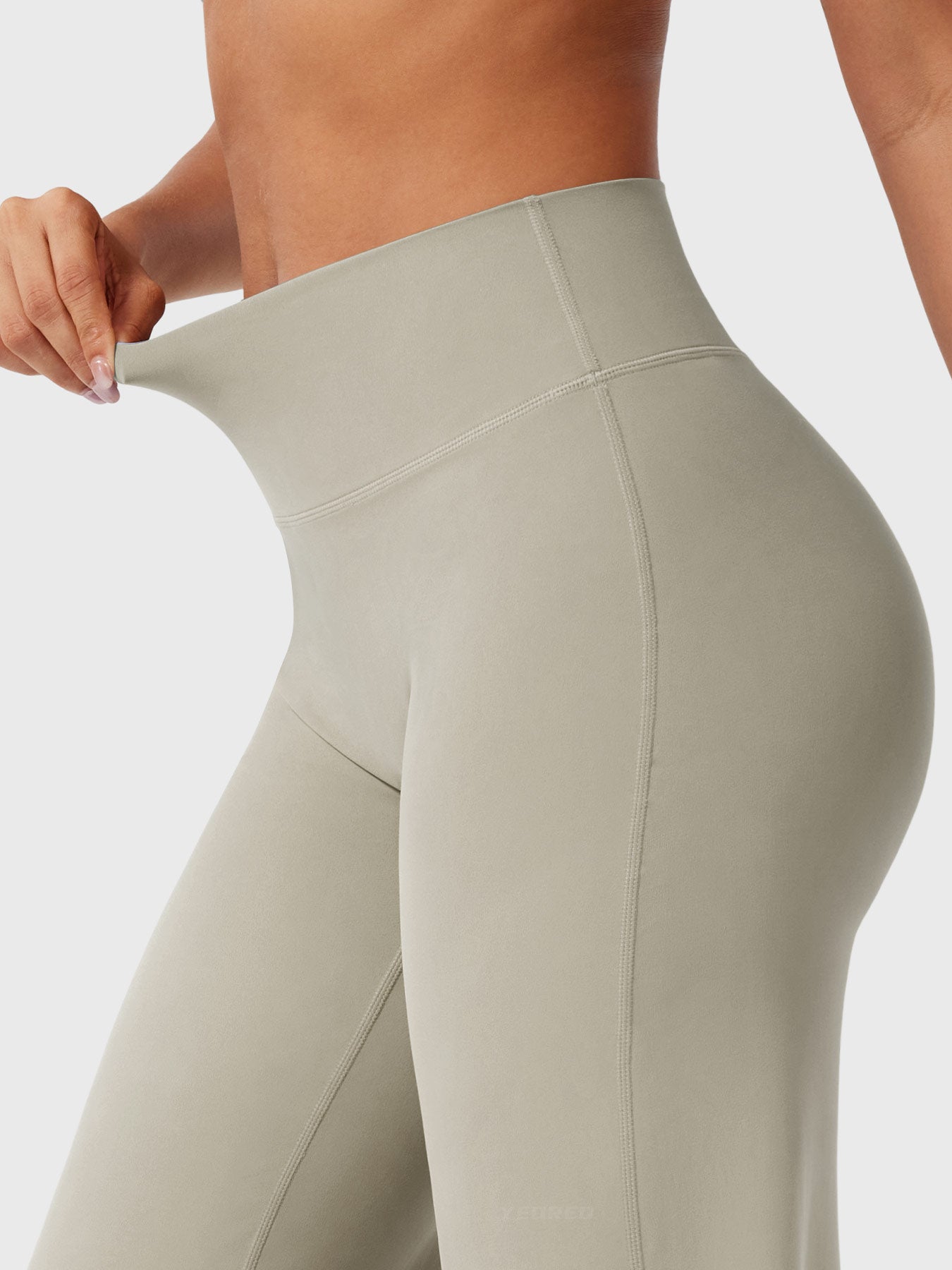 High-Waist Flared Pants – Stretch Straight-Leg with Hip-Contouring Fit