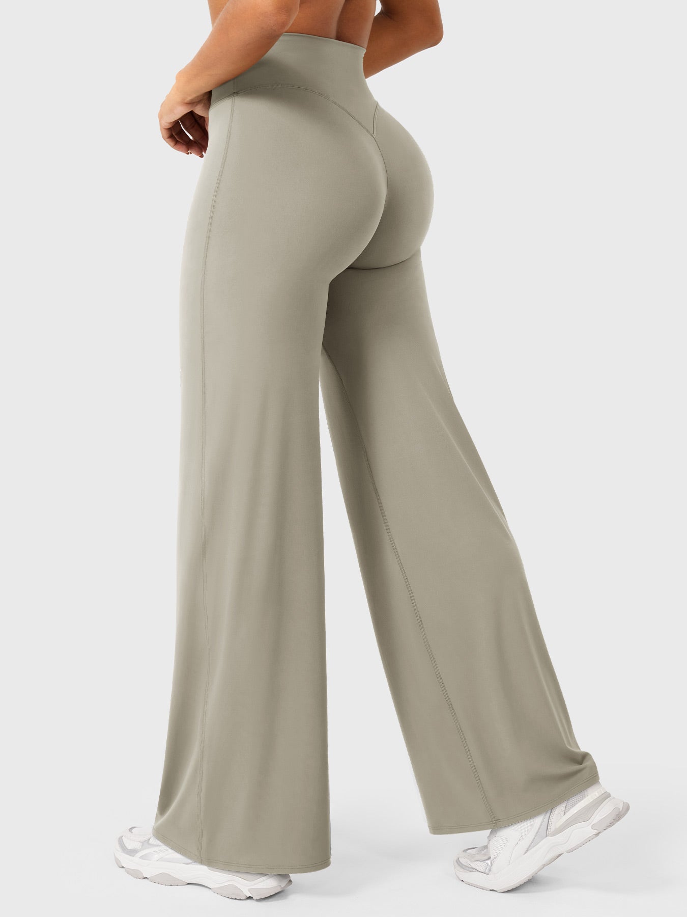 High-Waist Flared Pants – Stretch Straight-Leg with Hip-Contouring Fit
