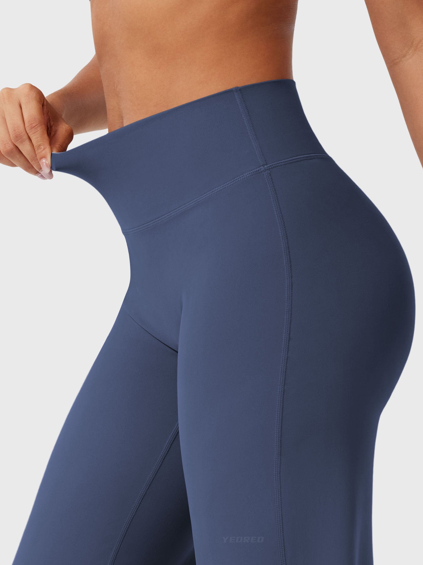 High-Waist Flared Pants – Stretch Straight-Leg with Hip-Contouring Fit