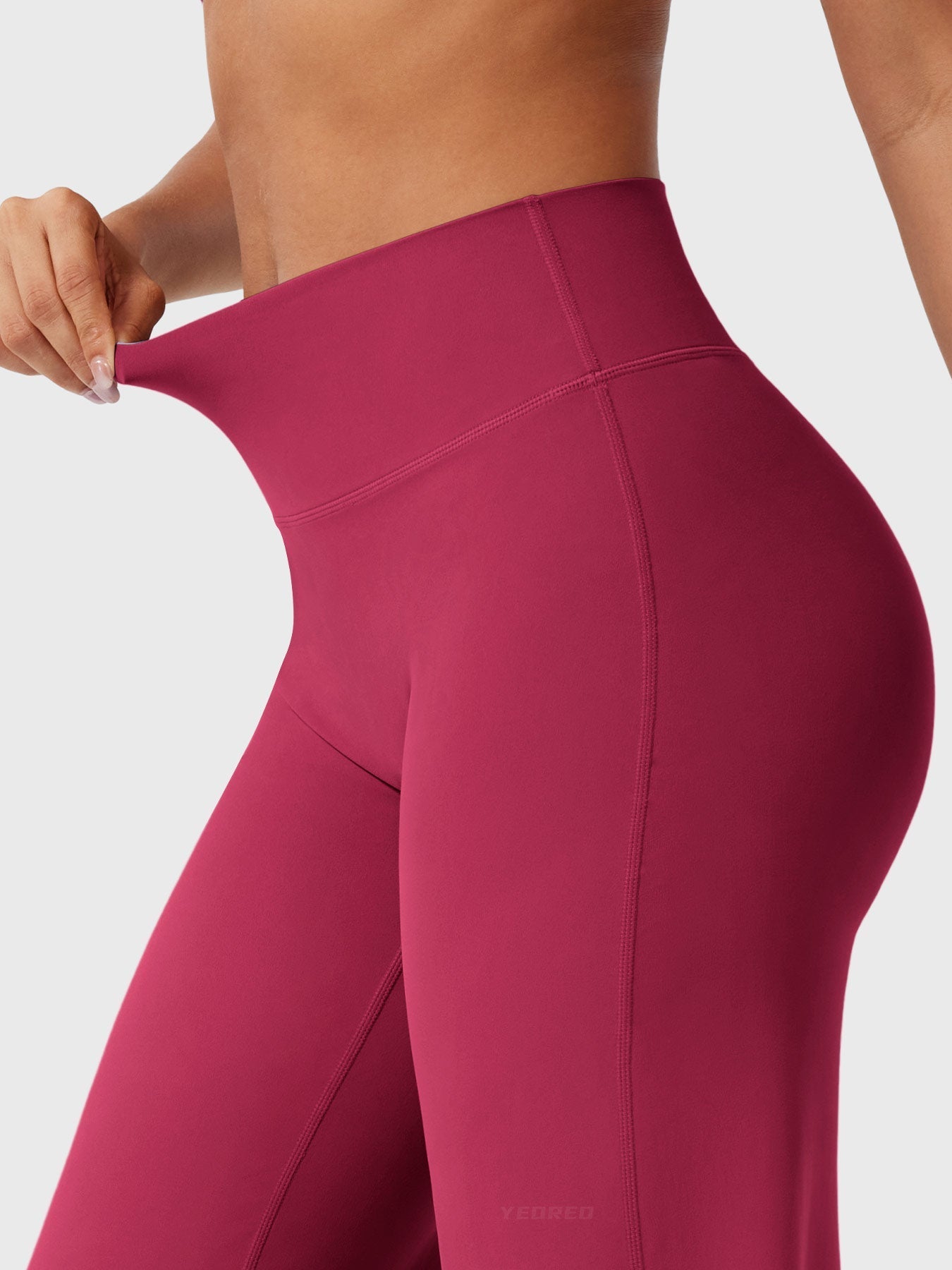 High-Waist Flared Pants – Stretch Straight-Leg with Hip-Contouring Fit