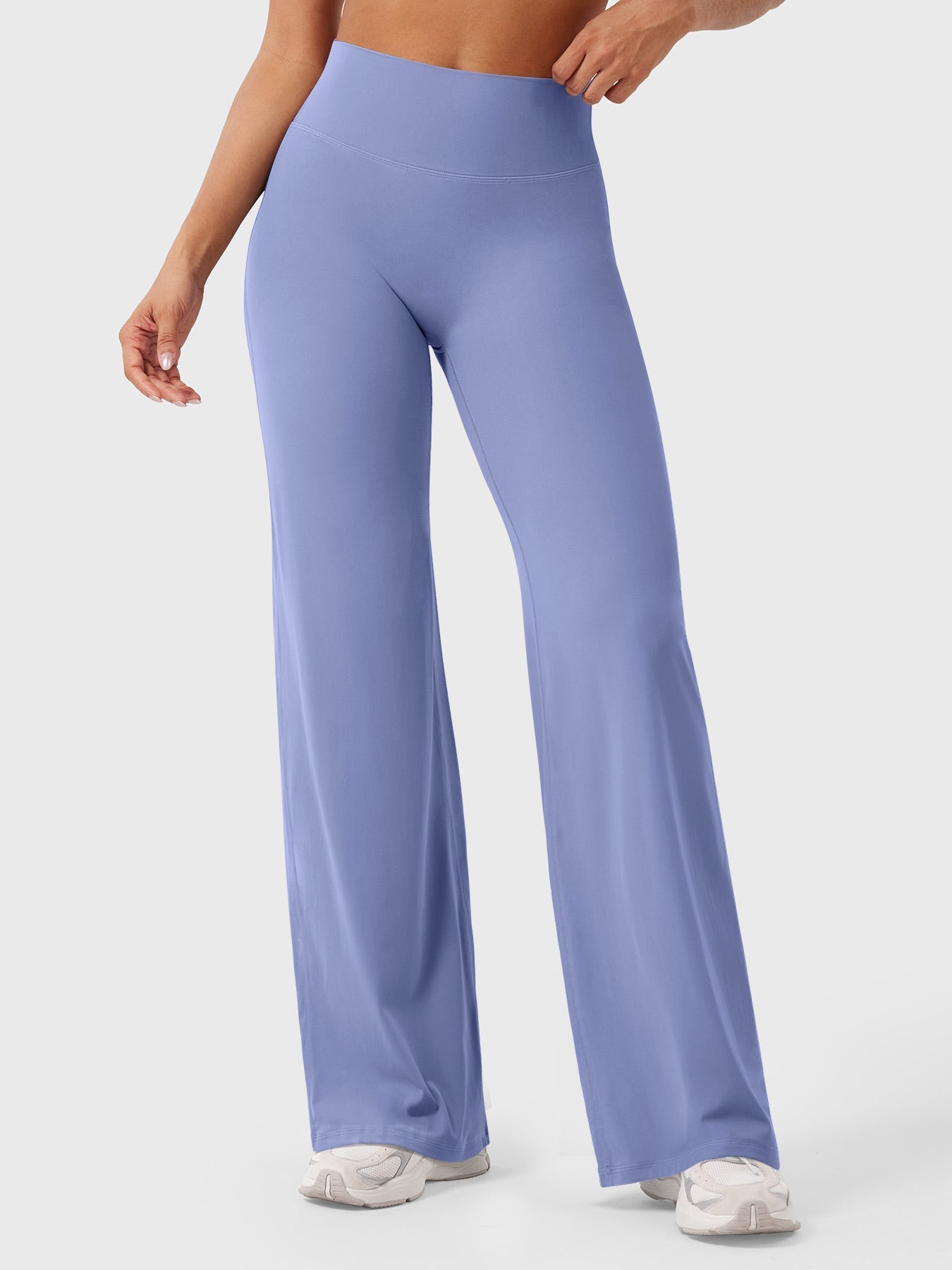 High-Waist Flared Pants – Stretch Straight-Leg with Hip-Contouring Fit