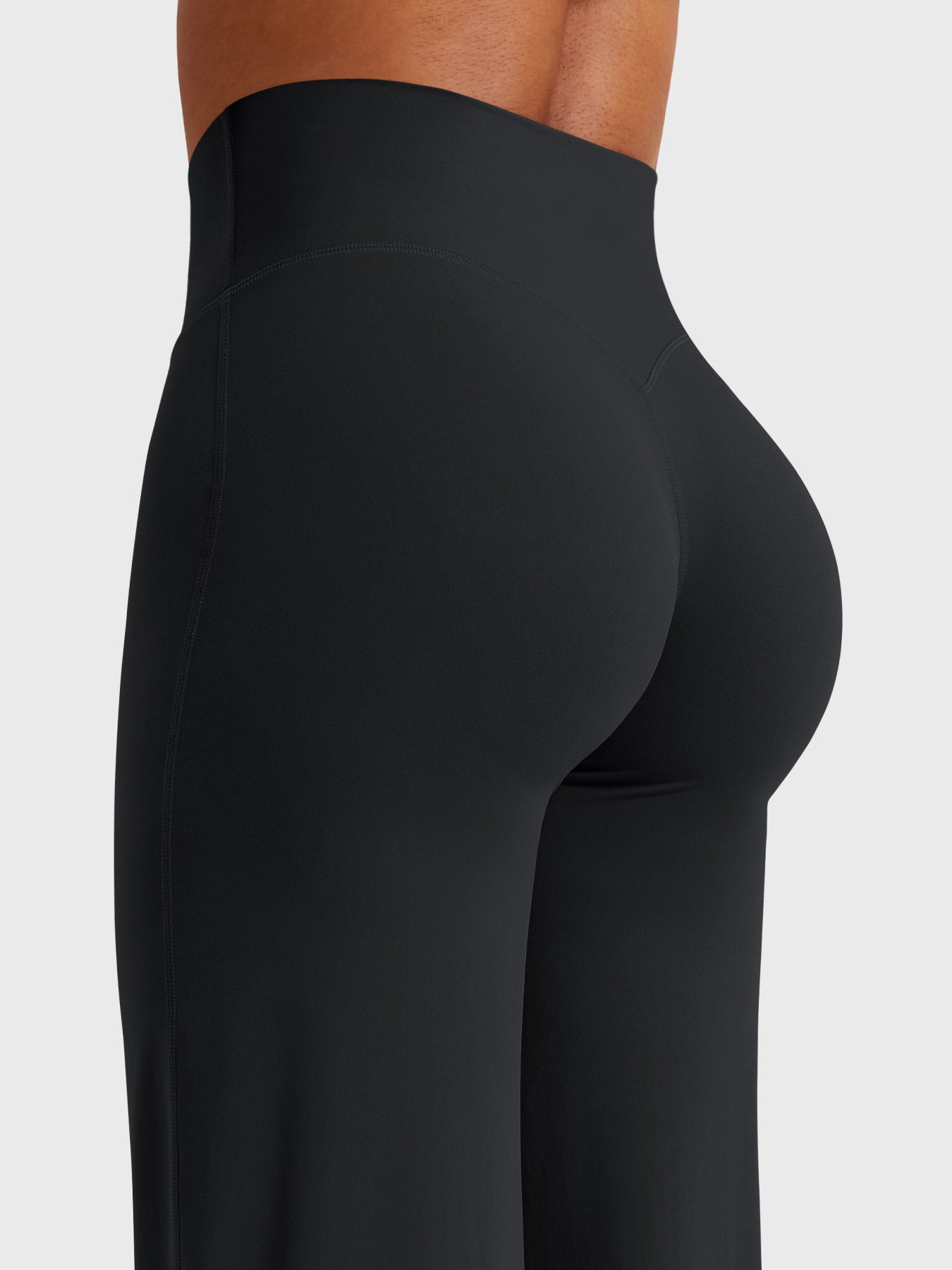 High-Waist Flared Pants – Stretch Straight-Leg with Hip-Contouring Fit
