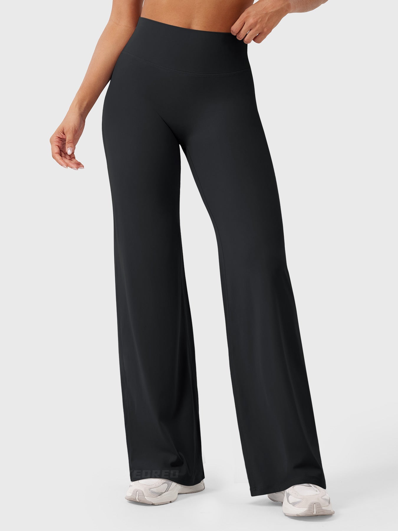High-Waist Flared Pants – Stretch Straight-Leg with Hip-Contouring Fit