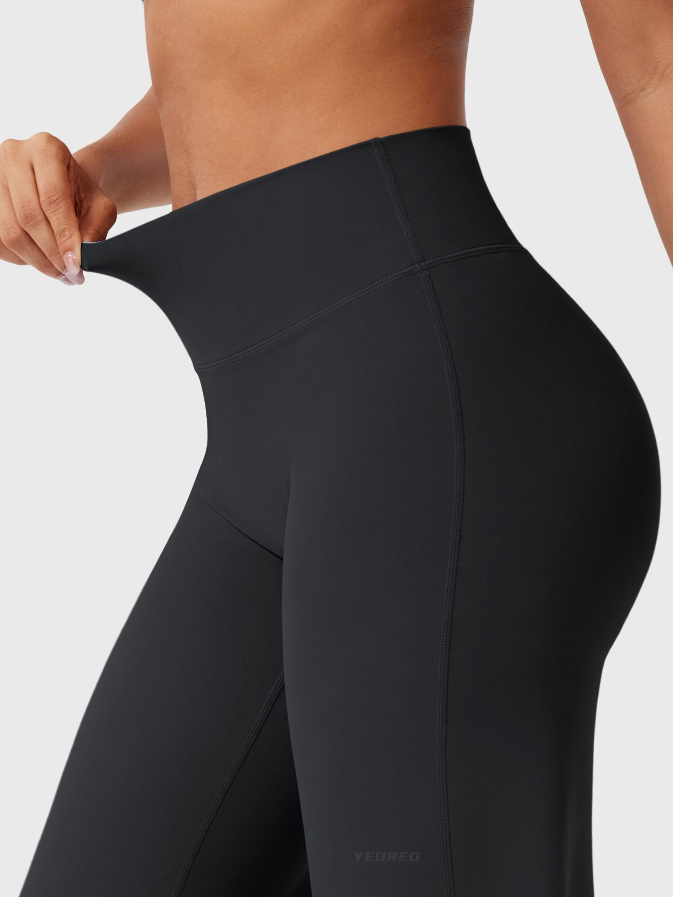 High-Waist Flared Pants – Stretch Straight-Leg with Hip-Contouring Fit